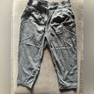 Lululemon Gray Drawstring Cropped Pant